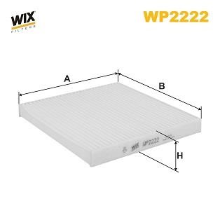 WIX WP2222 Фільтр салону WP2222: Приваблива ціна - Купити у Польщі на 2407.PL!