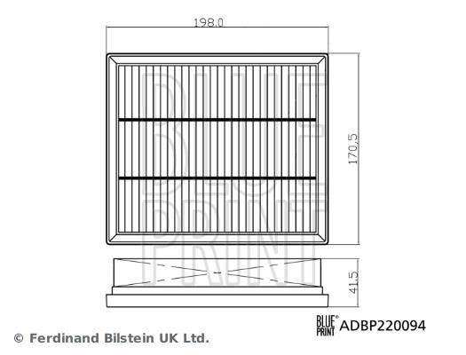 Blue Print ADBP220094 Air filter ADBP220094: Buy near me at 2407.PL in Poland at an Affordable price!