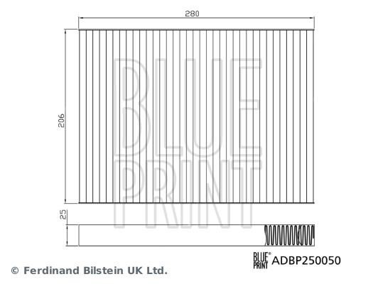 Blue Print ADBP250050 Filter, interior air ADBP250050: Buy near me at 2407.PL in Poland at an Affordable price!