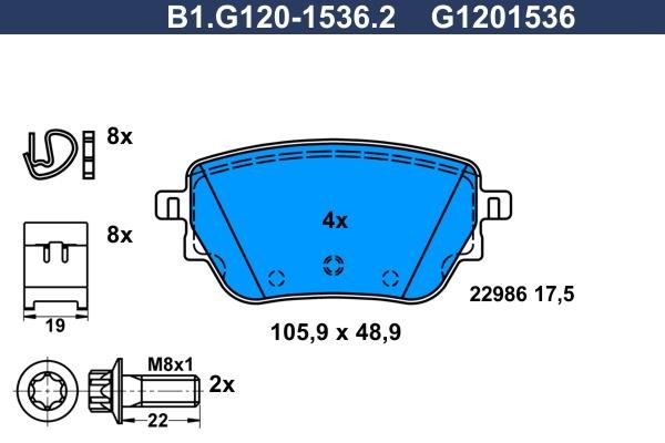 Galfer B1.G120-1536.2 Brake Pad Set, disc brake B1G12015362: Buy near me in Poland at 2407.PL - Good price!