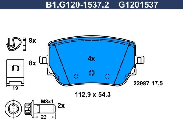 Galfer B1.G120-1537.2 Brake Pad Set, disc brake B1G12015372: Buy near me in Poland at 2407.PL - Good price!