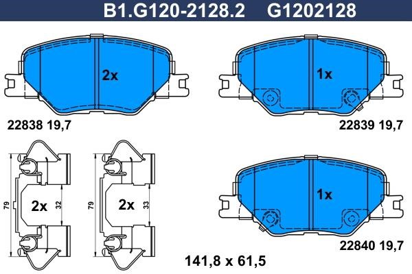 Galfer B1.G120-2128.2 Brake Pad Set, disc brake B1G12021282: Buy near me in Poland at 2407.PL - Good price!