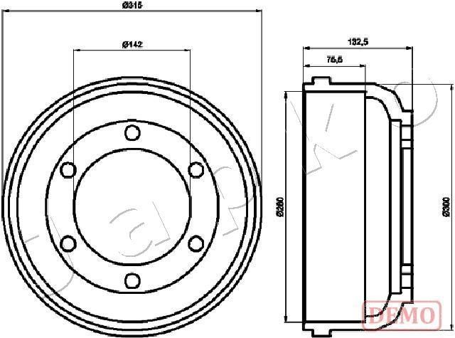 Japko 560317C Brake drum 560317C: Buy near me in Poland at 2407.PL - Good price!