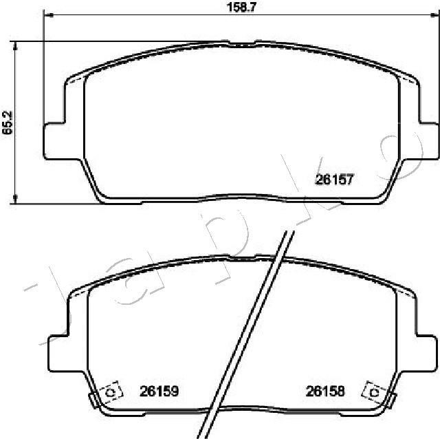 Japko 50H30 Brake Pad Set, disc brake 50H30: Buy near me in Poland at 2407.PL - Good price!