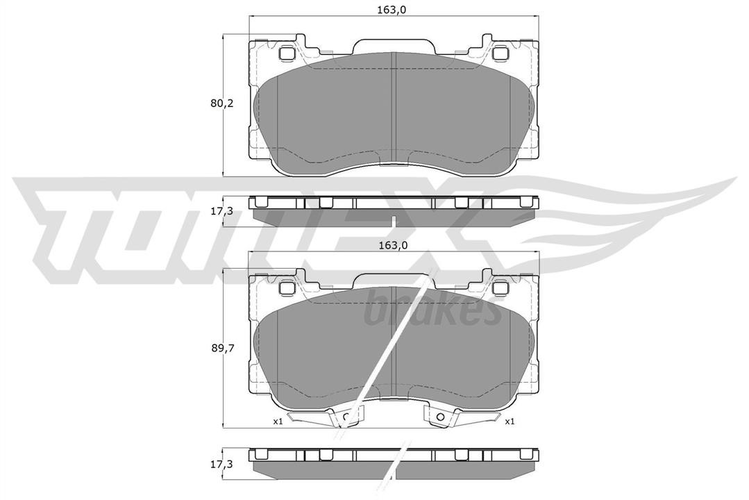 Tomex TX 19-93 Brake Pad Set, disc brake TX1993: Buy near me in Poland at 2407.PL - Good price!