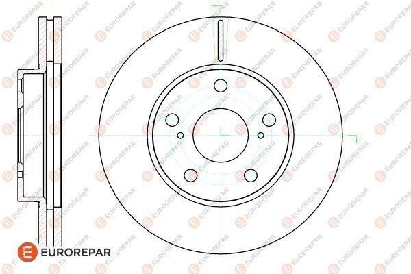 Eurorepar 1622812480 Ventilated disc brake, 1 pcs. 1622812480: Buy near me in Poland at 2407.PL - Good price!