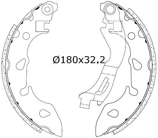 Omnicraft 2255793 Колодки тормозные барабанные, комплект 2255793: Отличная цена - Купить в Польше на 2407.PL!