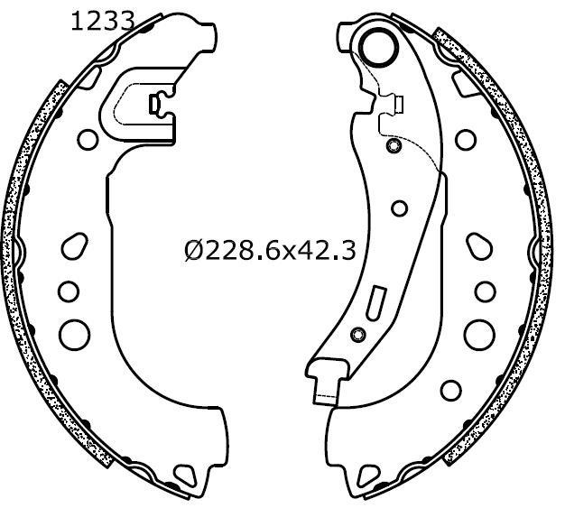 Omnicraft 2255865 Brake shoe set 2255865: Buy near me in Poland at 2407.PL - Good price!