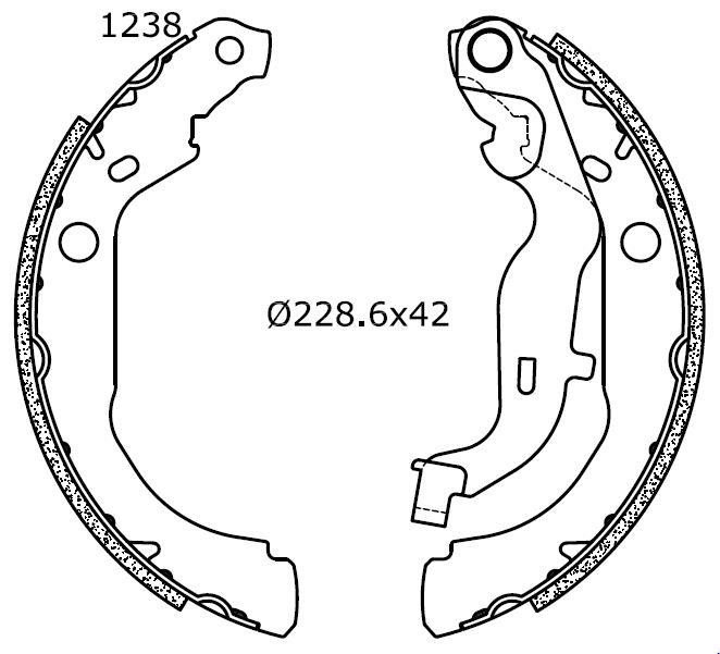 Omnicraft 2255887 Brake shoe set 2255887: Buy near me at 2407.PL in Poland at an Affordable price!