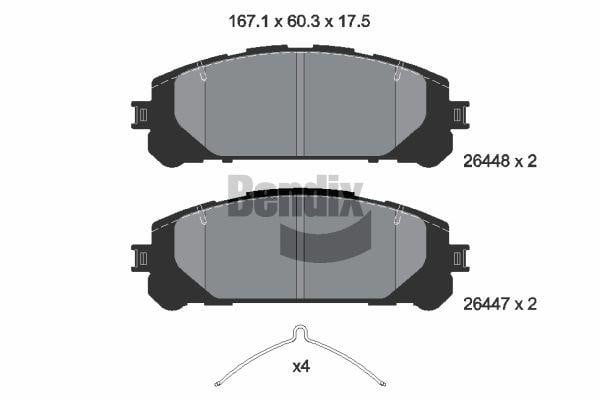 Bendix USA BPD2389 Brake Pad Set, disc brake BPD2389: Buy near me in Poland at 2407.PL - Good price!