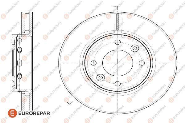 Eurorepar 1622810680 Ventilated disc brake, 1 pcs. 1622810680: Buy near me in Poland at 2407.PL - Good price!
