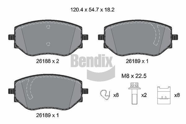 Bendix USA BPD2420 Тормозные колодки дисковые, комплект BPD2420: Отличная цена - Купить в Польше на 2407.PL!