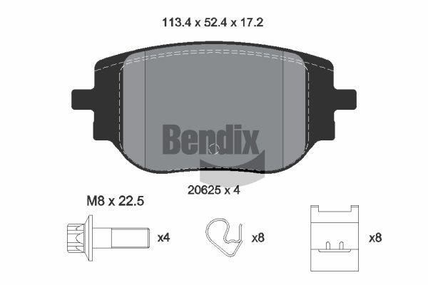 Bendix USA BPD2429 Тормозные колодки дисковые, комплект BPD2429: Отличная цена - Купить в Польше на 2407.PL!