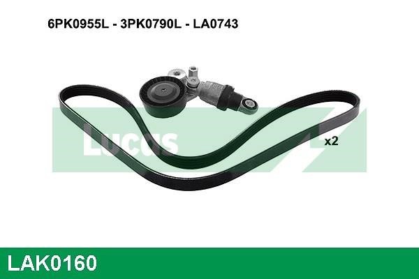 Lucas diesel LAK0160 Комплект ремня генератора LAK0160: Отличная цена - Купить в Польше на 2407.PL!