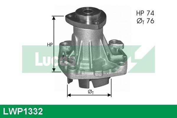 Lucas diesel LWP1332 Water pump LWP1332: Buy near me in Poland at 2407.PL - Good price!