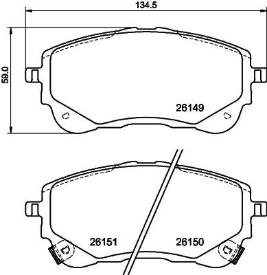 Hella-Pagid 8DB 355 040-191 Гальмівні колодки, комплект 8DB355040191: Приваблива ціна - Купити у Польщі на 2407.PL!