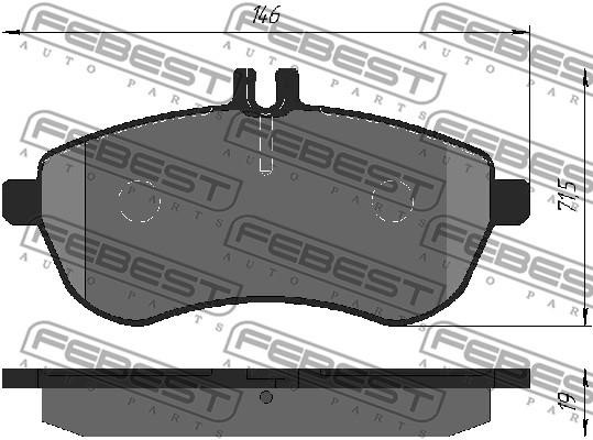 Febest 1601-204F Brake Pad Set, disc brake 1601204F: Buy near me in Poland at 2407.PL - Good price!