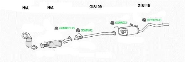 GT Exhausts GIS110 Глушник, задня частина GIS110: Приваблива ціна - Купити у Польщі на 2407.PL!