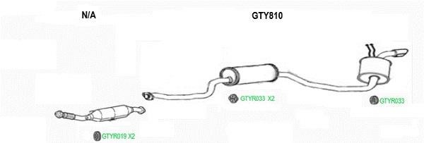 GT Exhausts GTY810 End Silencer GTY810: Buy near me in Poland at 2407.PL - Good price!