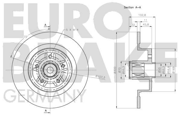 Tarcza hamulcowa Eurobrake 5815203987