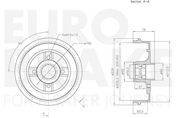 Bremstrommel und Radlager komplett Eurobrake 5825253928