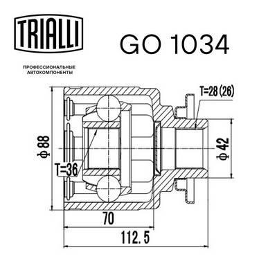 Trialli GO 1034 Joint kit, drive shaft GO1034: Buy near me in Poland at 2407.PL - Good price!