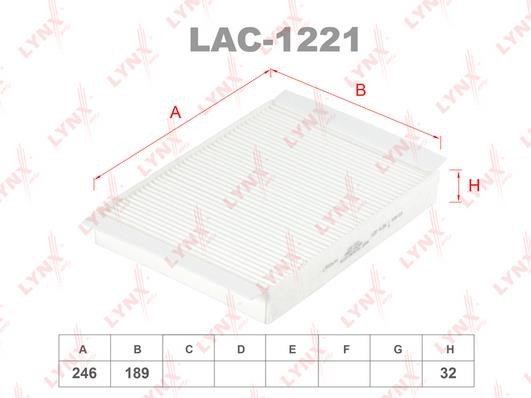 LYNXauto LAC-1221 Filter, interior air LAC1221: Buy near me in Poland at 2407.PL - Good price!