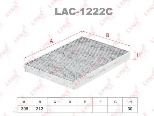 LYNXauto LAC-1222C Aktivkohle-Kabinenfilter LAC1222C: Kaufen Sie zu einem guten Preis in Polen bei 2407.PL!