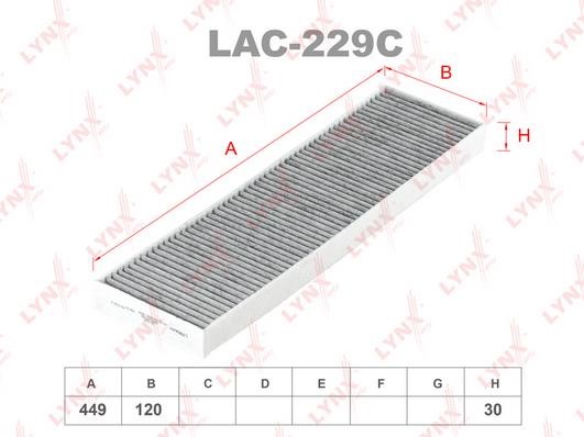 LYNXauto LAC-229C Filter, interior air LAC229C: Buy near me in Poland at 2407.PL - Good price!
