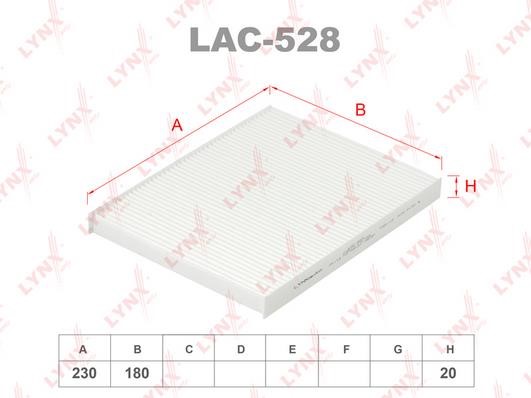 LYNXauto LAC-528 Filter, interior air LAC528: Buy near me in Poland at 2407.PL - Good price!