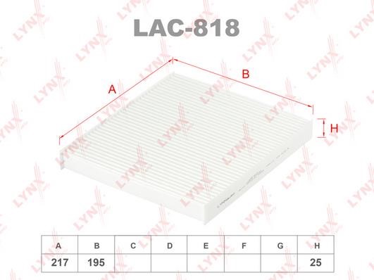LYNXauto LAC-818 Filter, interior air LAC818: Buy near me in Poland at 2407.PL - Good price!