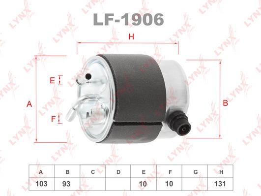 LYNXauto LF-1906 Fuel filter LF1906: Buy near me in Poland at 2407.PL - Good price!