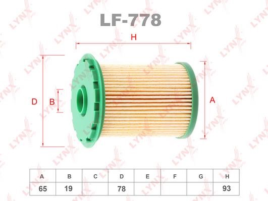 LYNXauto LF-778 Fuel filter LF778: Buy near me in Poland at 2407.PL - Good price!