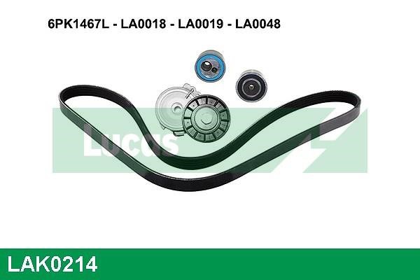 Lucas diesel LAK0214 Drive belt kit LAK0214: Buy near me in Poland at 2407.PL - Good price!