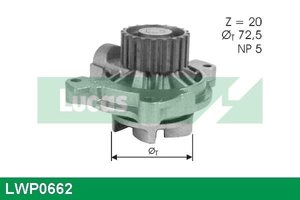 Lucas diesel LWP0662 Water pump LWP0662: Buy near me in Poland at 2407.PL - Good price!
