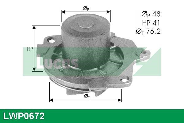 Lucas diesel LWP0672 Water pump LWP0672: Buy near me at 2407.PL in Poland at an Affordable price!
