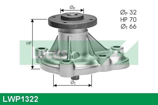 Lucas Electrical LWP1322 Water pump LWP1322: Buy near me in Poland at 2407.PL - Good price!