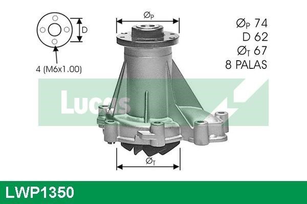 Lucas diesel LWP1350 Pompa wodna LWP1350: Dobra cena w Polsce na 2407.PL - Kup Teraz!