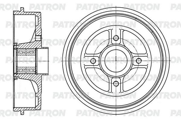 Patron PDR1005 Brake drum with wheel bearing, assy PDR1005: Buy near me in Poland at 2407.PL - Good price!