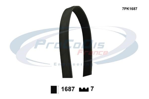 Procodis France 7PK1687 V-ribbed belt 7PK1687 7PK1687: Buy near me in Poland at 2407.PL - Good price!