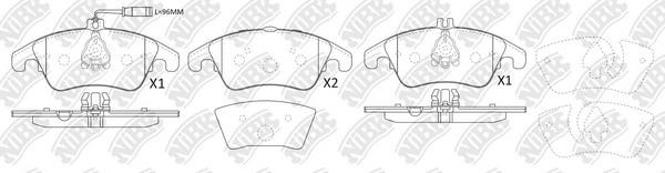 NiBK PN0395W Гальмівні колодки, комплект PN0395W: Приваблива ціна - Купити у Польщі на 2407.PL!