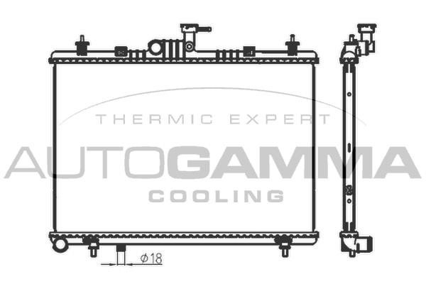 Autogamma 107681 Radiator, engine cooling 107681: Buy near me in Poland at 2407.PL - Good price!