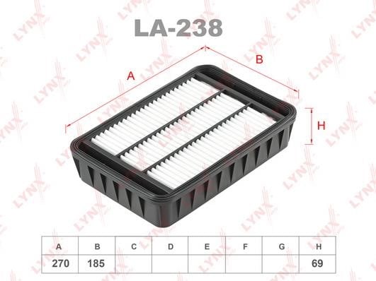 LYNXauto LA-238 Air Filter LA238: Buy near me at 2407.PL in Poland at an Affordable price!