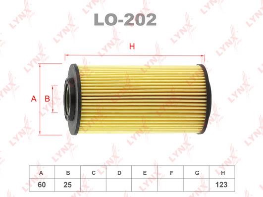 LYNXauto LO-202 Oil Filter LO202: Buy near me in Poland at 2407.PL - Good price!