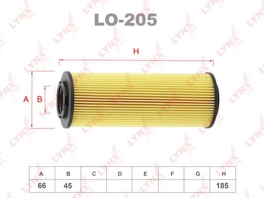 LYNXauto LO-205 Oil Filter LO205: Buy near me in Poland at 2407.PL - Good price!
