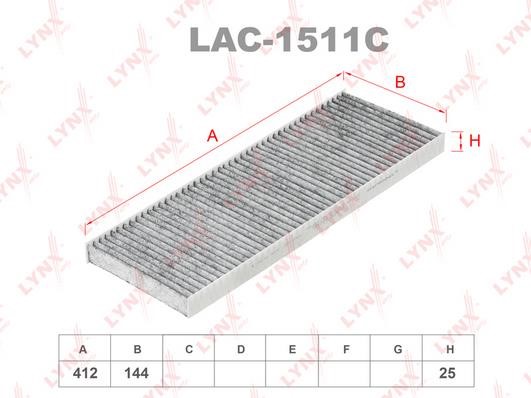 LYNXauto LAC-1511C Aktivkohle-Kabinenfilter LAC1511C: Kaufen Sie zu einem guten Preis in Polen bei 2407.PL!