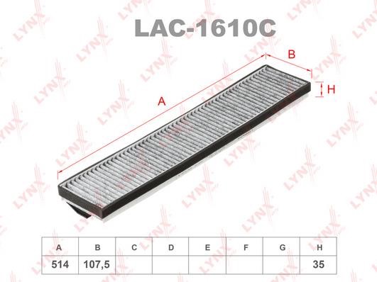 LYNXauto LAC-1610C Фильтр салона с активированным углем LAC1610C: Купить в Польше - Отличная цена на 2407.PL!
