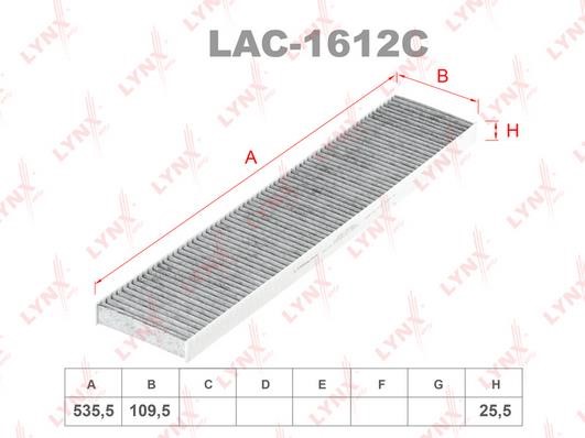 LYNXauto LAC-1612C Aktivkohle-Kabinenfilter LAC1612C: Kaufen Sie zu einem guten Preis in Polen bei 2407.PL!