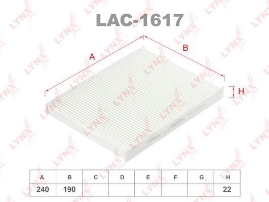 LYNXauto LAC-1617 Фильтр салона LAC1617: Отличная цена - Купить в Польше на 2407.PL!