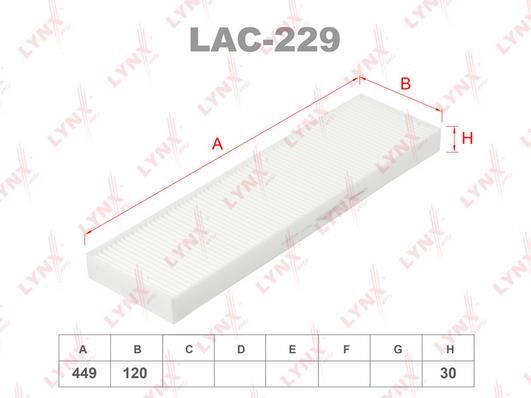 LYNXauto LAC-229 Filter, Innenraumluft LAC229: Kaufen Sie zu einem guten Preis in Polen bei 2407.PL!